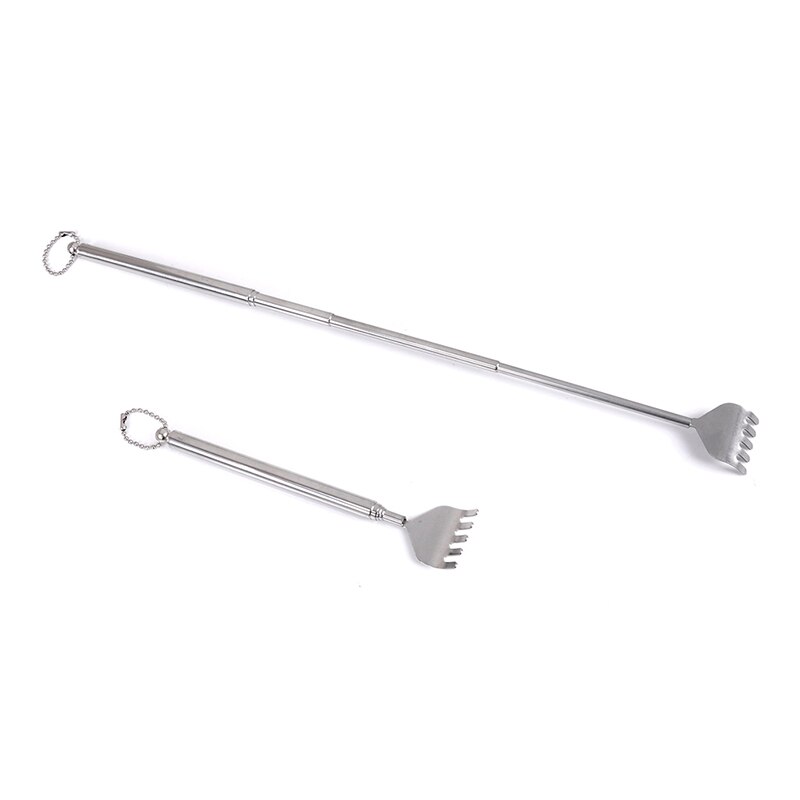 1 X extensible pratique poche stylo pince arrière griffoir acier inoxydable télescopique dos griffoir démangeaison Scratch Massage outil