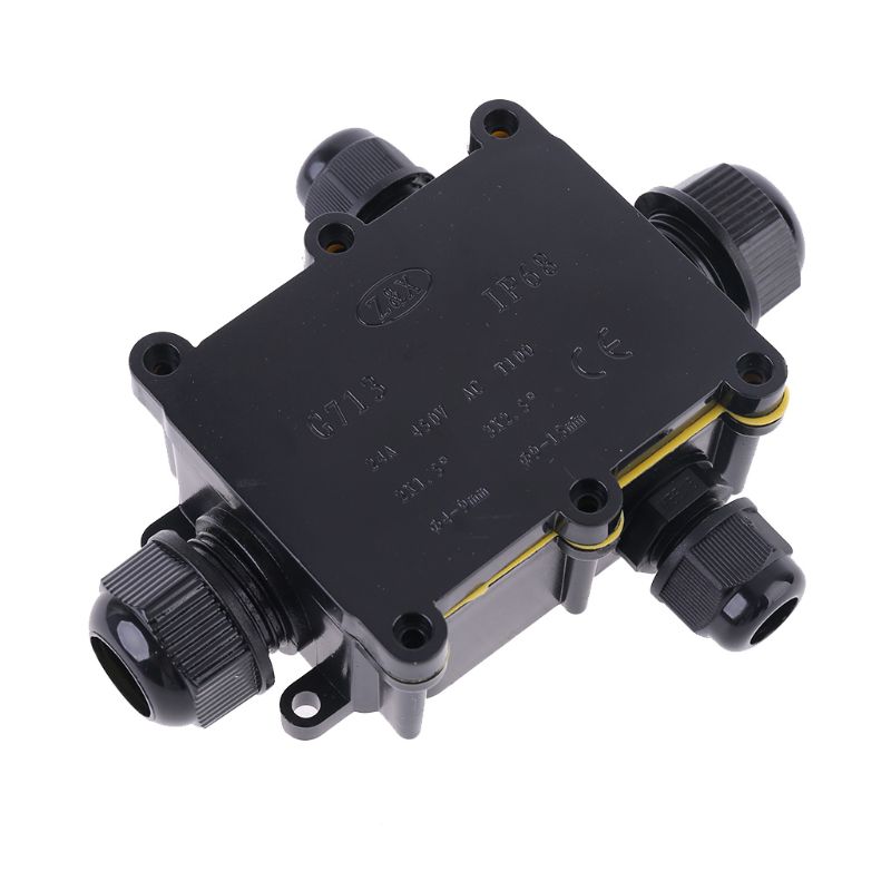 Junction Junction Box IP68 Waterproof UV Sunproof Outdoor Multiple ways Plastic Electrical Junction Box Case Cable Wire