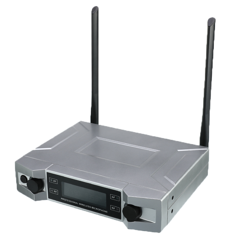 Sistema de micrófono de Karaoke Inalámbrico UHF de pantalla LCD con micrófono de mano Dual KTV