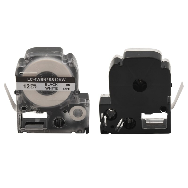 10 Pack Replace LK-4WBN LC-4WBN9(SS12KW) Label Tapes For Epson Labelworks LW300 LW400 LW500 LW700 1/2 Inch X 26.2 Feet