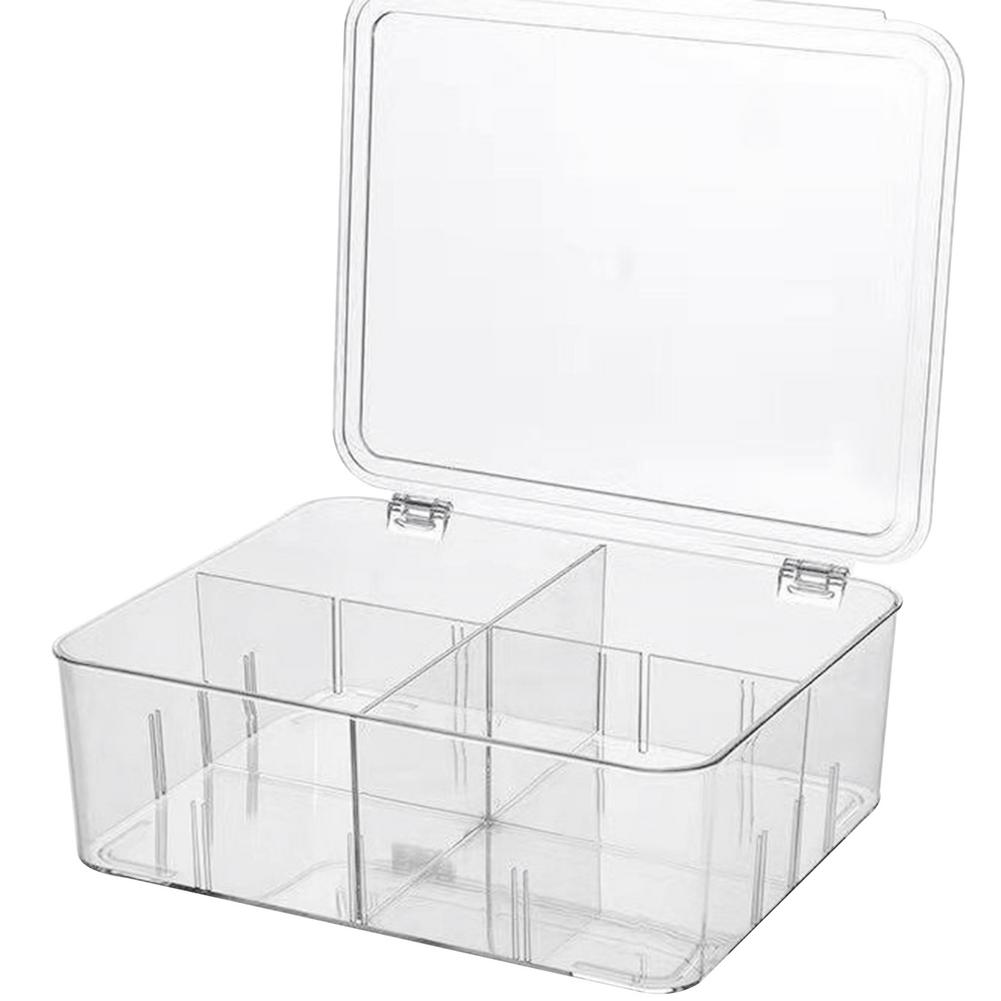 Household storage box acrylic tea bag box with eight compartments