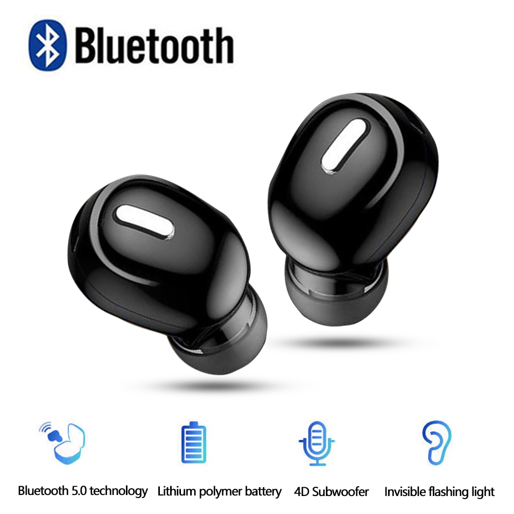 Mini Draadloze Oortelefoon Bluetooth 5.0 In Ear Oordopjes Handsfree Headset Sport Oortelefoon Met Microfoon Hifi Voor Alle Smartphones