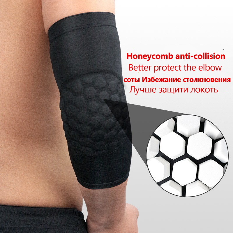 Sport ellenbogen Pads männer Basketball Arm Wachen Bienenwabe Anti-kollision druck Ellbogen Ärmel Basketball Badminton Tennis
