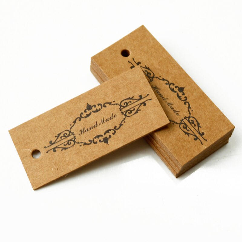 50 Stuks Vintage Kraftpapier Tag Hang Tags Wedding Birthday Party Candy Dozen Prijs Label Naaien Kleding Kledingstuk Tags