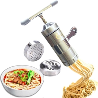 Køkken rustfrit stål hånd-cranking noodle press husstand manuel noodle maker tryk overflade enhed pasta maskine sm