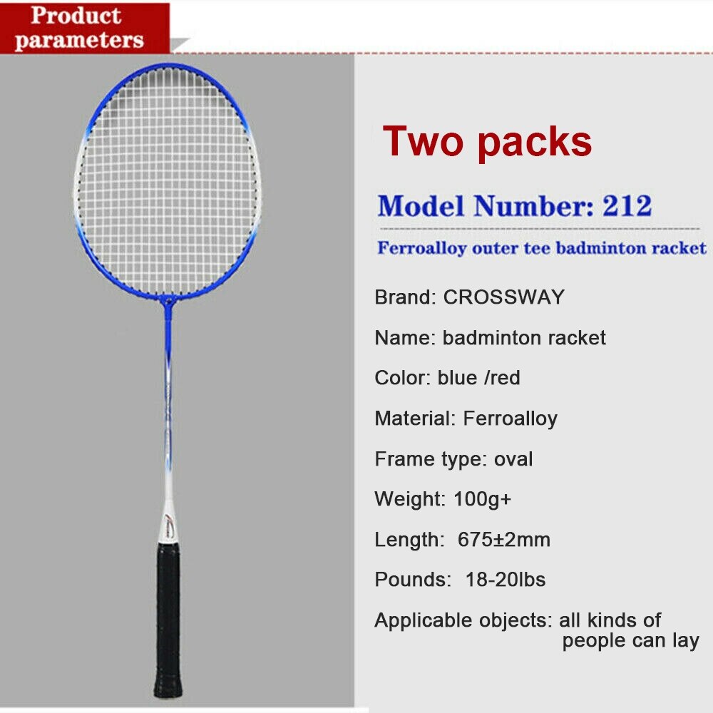 Badminton Rackets Set 2 Stuks Professionele Sport Training Wedstrijden Familie Vrienden Dubbele Badminton Rackets + Bal Nieuwelingen Alike