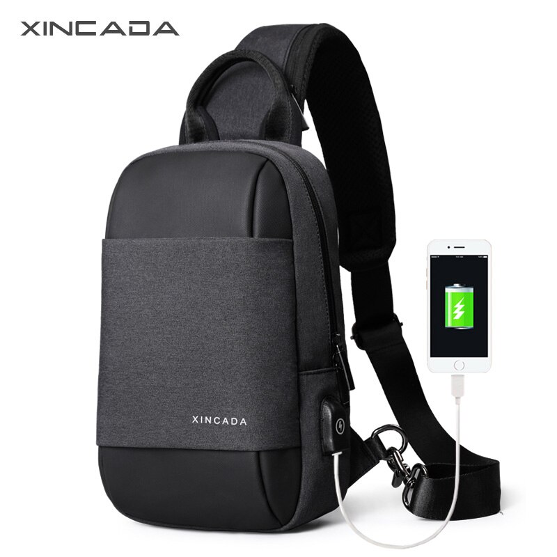 XINCADA Sling Bag Messenger Bag Chest Pack Crossbody Shoulder Bags Small Single Shoulder Packs Man Purses Murse and Bags: black