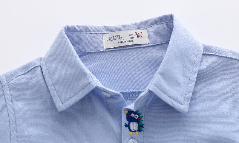 Voorjaar Baby Jongens Shirts Lange Mouw Cartoon School Blouse Kids Wit Shirt Voor Peuter Jongens Blouse Kinderen Tops