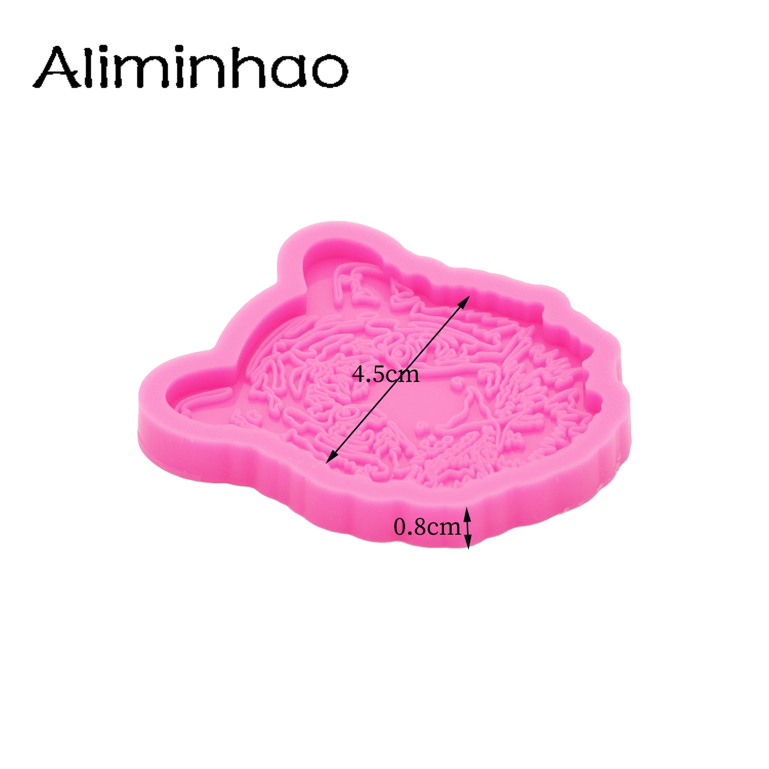 Moule en résine de Silicone DY1054, bobine d&#39;insigne tête de tigre brillant, moule de poignée de téléphone, fabrication artisanale avec époxy, moule pour chocolat