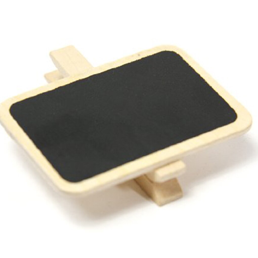 10 st mini trä tavla klämmor anteckning retangle svarta tavlan clip tag anslagstavla för bröllopsfest papper foto diy