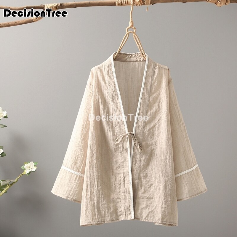 Cardigan kimono à demi-manches pour femmes, chemisier , qiapo chinois, hauts chinois vintage, vêtements hanfu,