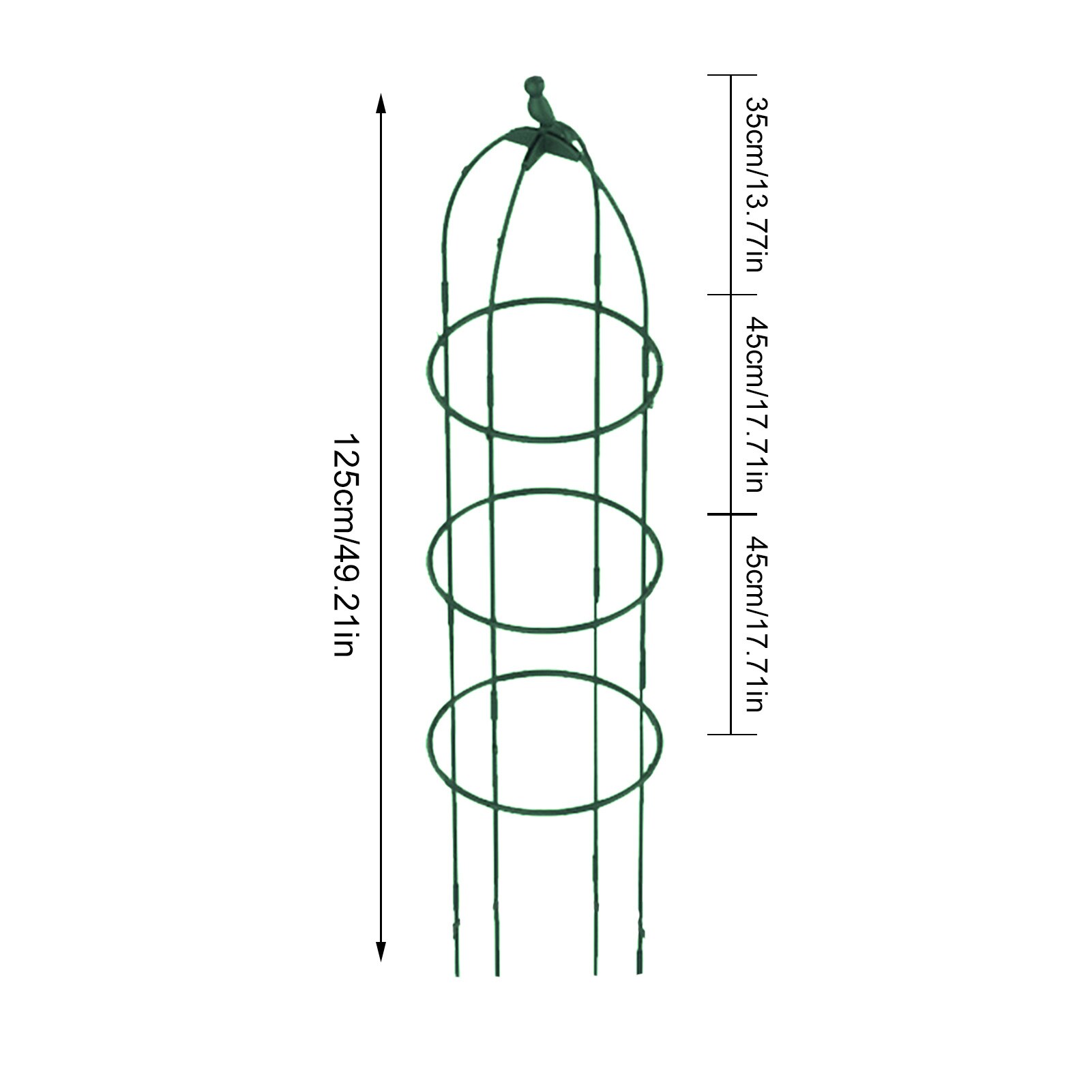 1PC Garden Plant Pot Obelisks Plastic Flower Stand Plant Support Climbing Frame Garden Decor Plant Bracket Garden Trellis: 125cm