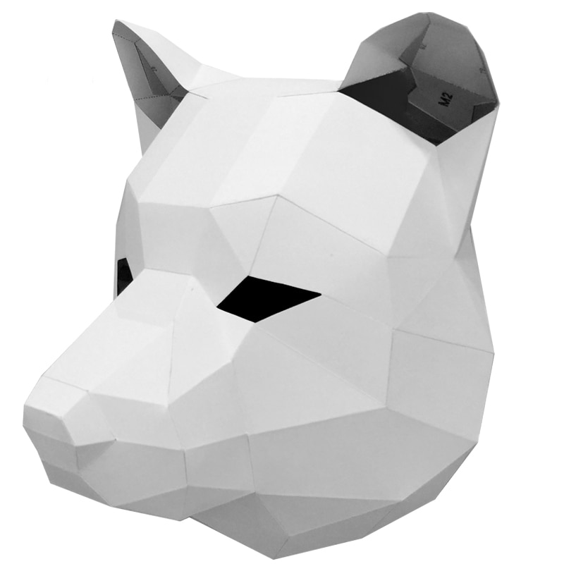 Mascarilla de papel moldeado de Origami, máscara facial completa hecha a mano, creativa, divertida, para fiestas de baile, accesorios de cámara, Juguetes: ZMM05