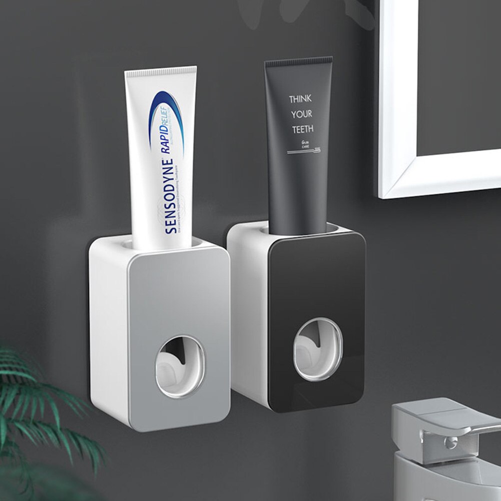 Dentifricio Spremi Distributore Automatico di Dentifricio Spazzolino Da Denti a prova di Polvere Spazzolino Da Denti Supporto di Montaggio A Parete Del Basamento Bagno di Prodotto