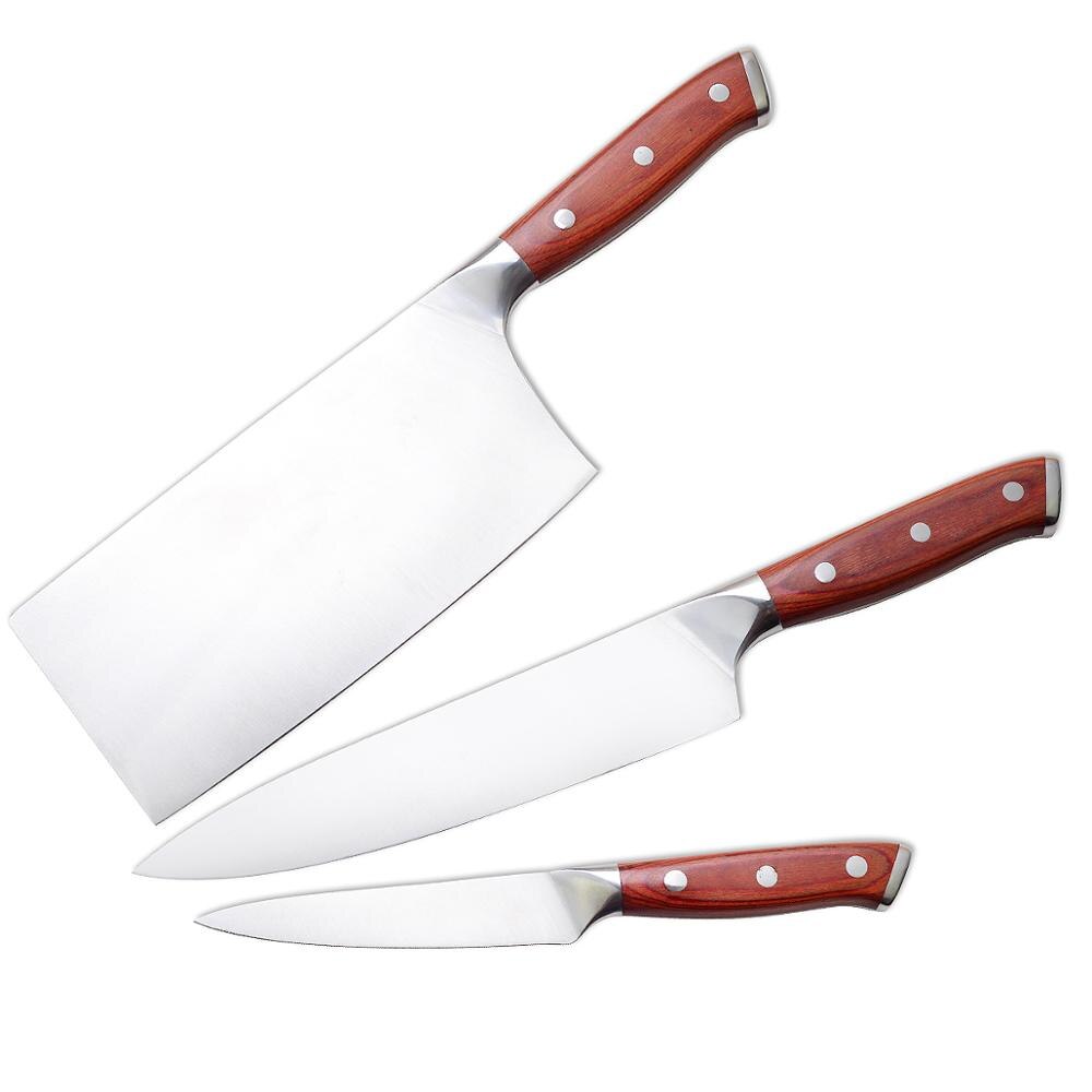 Køkken kok kniv sæt knive rustfrit stål japansk kok knive sæt køkken kløver madlavning frugt skive knive: Default Title