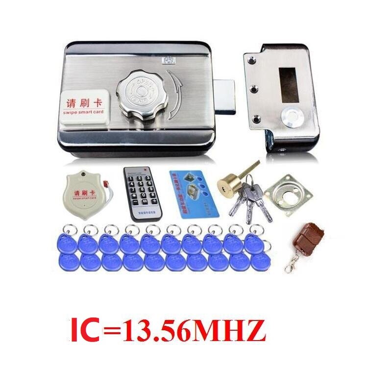 30 pièces étiquettes à puce porte et porte serrure système de contrôle d'accès électronique intégré RFID ID lecteur porte jante serrure pour interphone: IC remote  kit  S