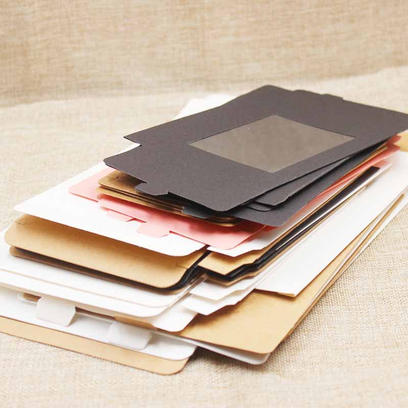 10 Stück DIY Jahrgang Kraftpapierbox mit Fensterpapier-Geschenkbox, Kuchenverpackung, Hochzeitsfamilienversammlung, Muffinverpackung,
