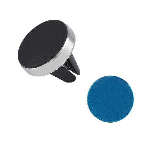 Vbnbv metalen magnetische telefoonhouder in auto gps ventilatierooster montage magneetstandaard auto telefoonhouder standaard voor universele mobiele smartphone: Zilver
