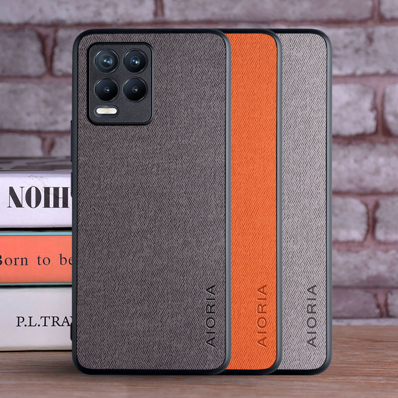 Case for OPPO Realme 8 Pro 8i Realme 8 5G coque Luxury textile Leather soft hard phone cover for oppo realme 8 pro case funda
