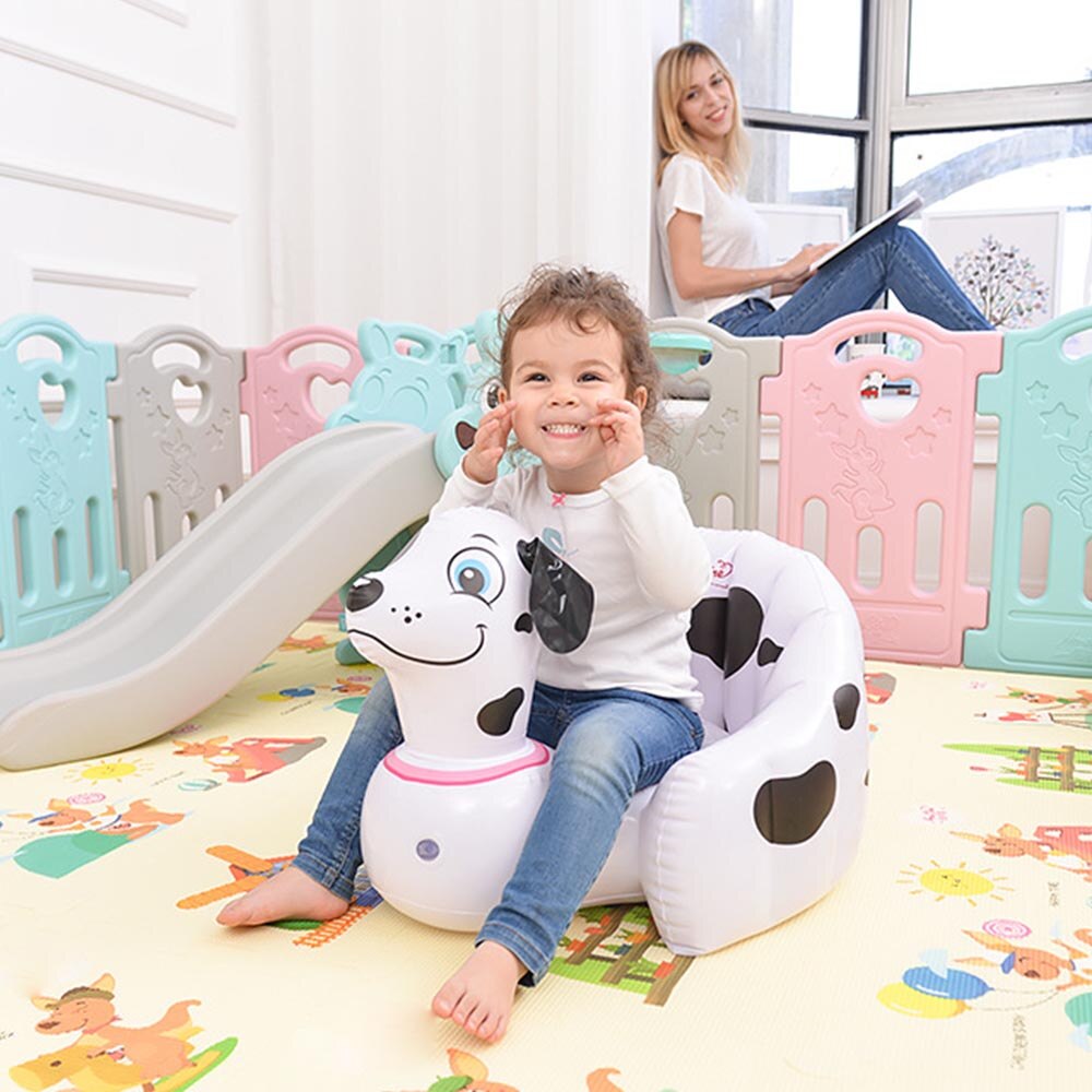 freundlicher Tragbare Aufblasbare Stuhl Kind PVC Aufblasbare Schlecht Sofa Faul Stuhl Multifunktions Baby Lernen Sitz 56*50*30 cm