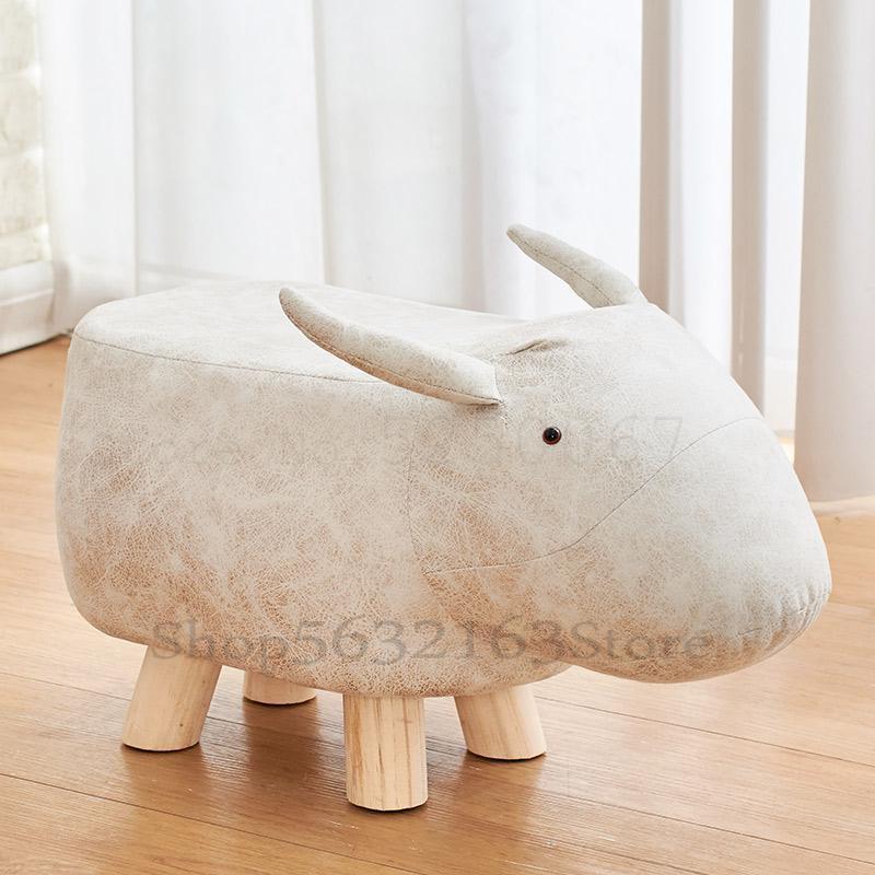 Massief Houten Kinderen Kruk Cartoon Dier Creatieve Kruk Olifant Sofa Bankje Voetenbankje Schoenen Bench: Model   8