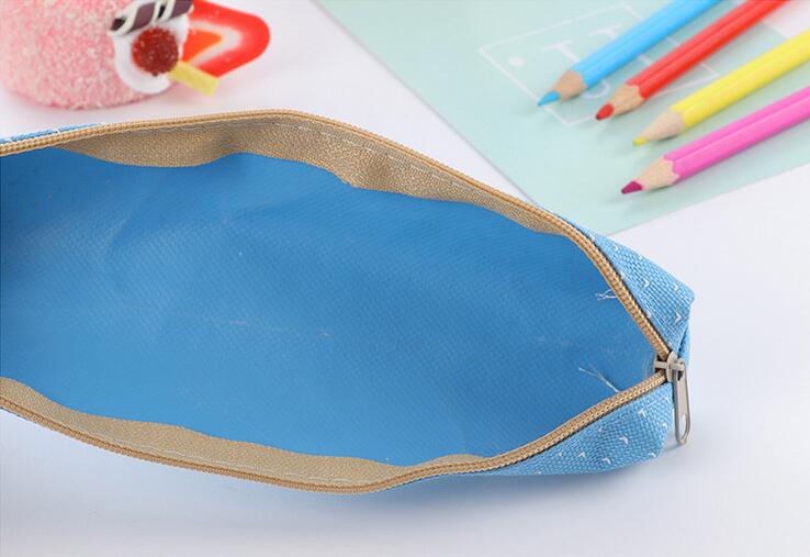 1pcs/lot Solid Color Polka Dot Pencil Bag for School Students , Candy Color Slim Long Pencil Bag
