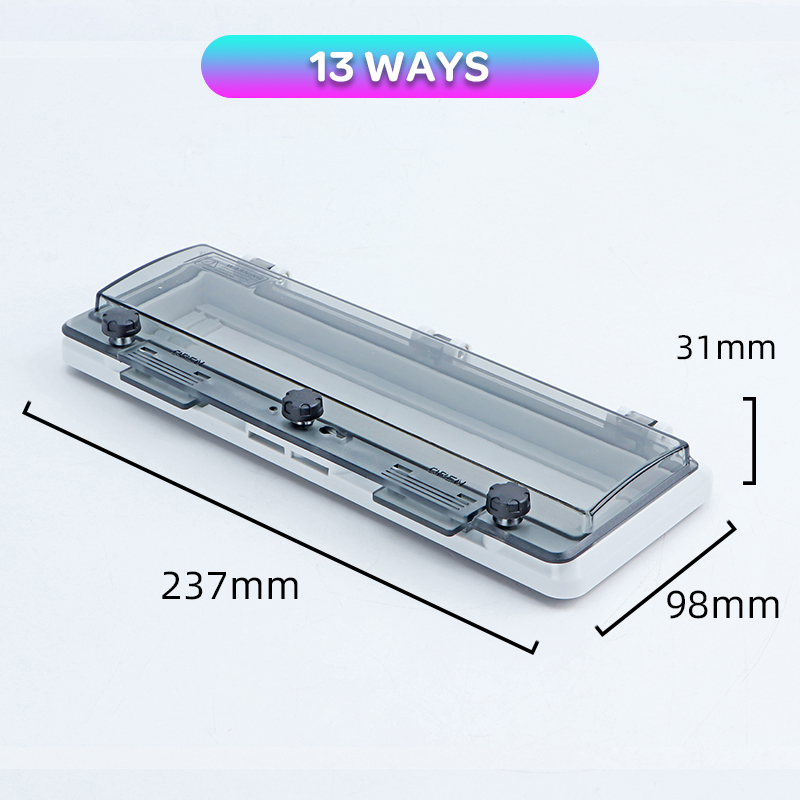 Transparent IP67 Waterproof Protective Window Cover Circuit Breaker Switch Box Protection Electric Junction Box Panel Cover: 13-Way