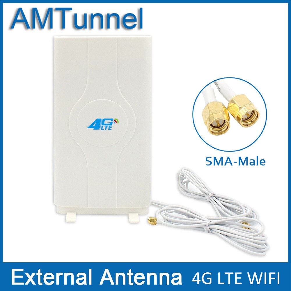 3G 4G LTE antenne LTE mimo Antenne 2 * SMA-männlich TS9 CRC9 Stecker mit 2M 700 ~ 2600Mhz 88dBi für Huawei B315 E3372 E8372 router: SMA male