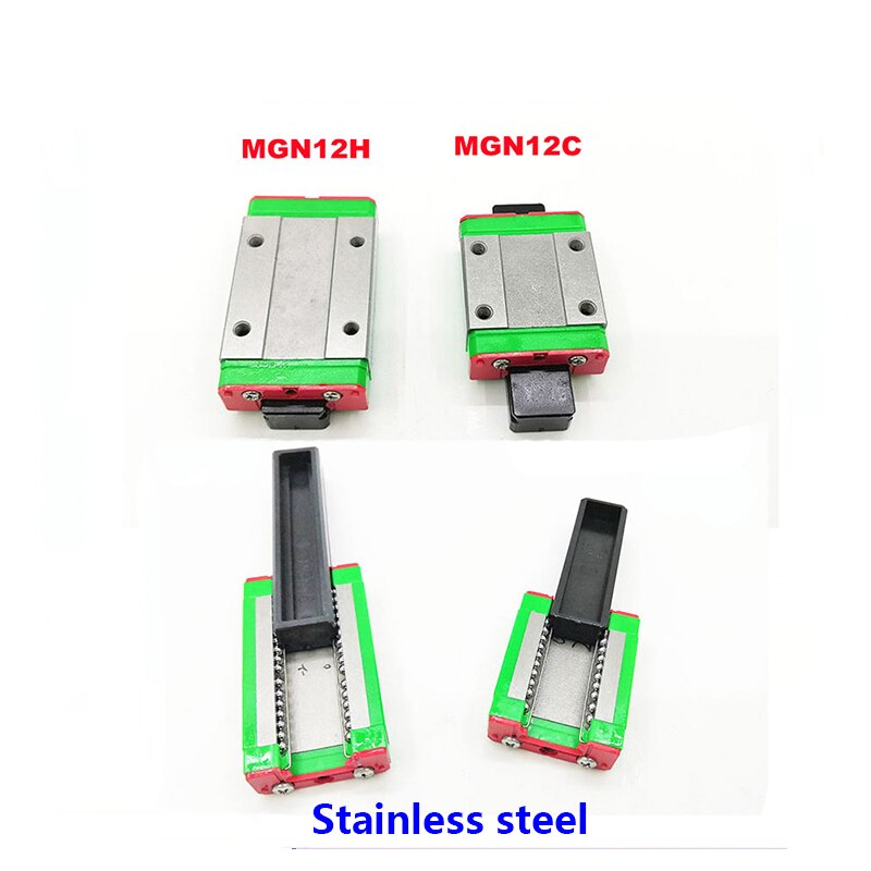 2PCS MGN12H MGN12C Linear Bearing Sliding Block Match Use with MGN12 Linear Guide for Cnc Xyz Diy Engraving Machine