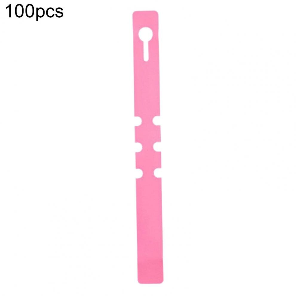 100PCS Reusable Waterproof PVC Plant Garden Markers for Yard: Pink