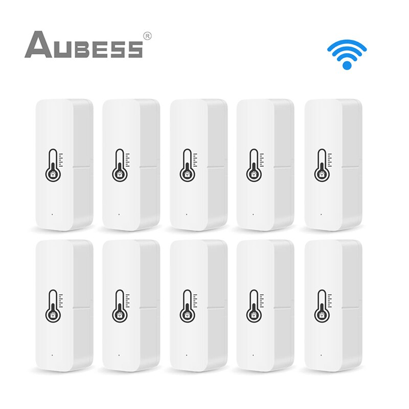 AUBESS Tuya WiFi Temperature And Humidity Sensor Indoor Hygrometer Controller Monitoring Works With Alexa Google Home Smart Life