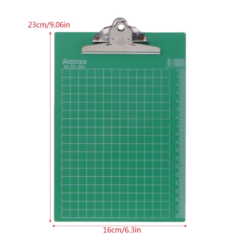 Plastique bleu A5 fichier trombone tableau d'écriture Document presse-papiers échelle Kit