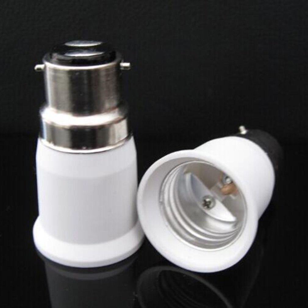 ICOCO White B22 to E27 Socket Light Bulb Lamp Holder Adapter Plug Extender Lampholder Converter Socket Change