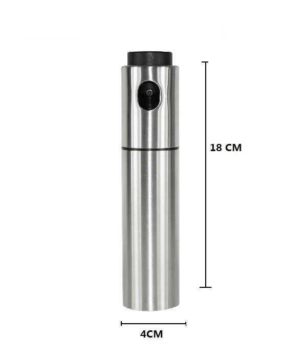 Køkken bagning rustfrit stål olivenolie sprøjte olie spray tom flaske eddike flaske olie dispenser madlavning salat bbq  wf713110: 1 stk metal