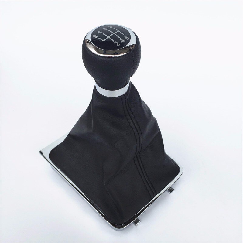 6 versnellingen auto versnellingspook hoes lederen stofkap schakelkop + stofkap voor passat  b6 auto-styling