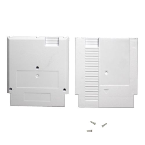 Carcasa de juego de 72 pines, Cartucho de repuesto para NES, funda de plástico con 3 tornillos: White