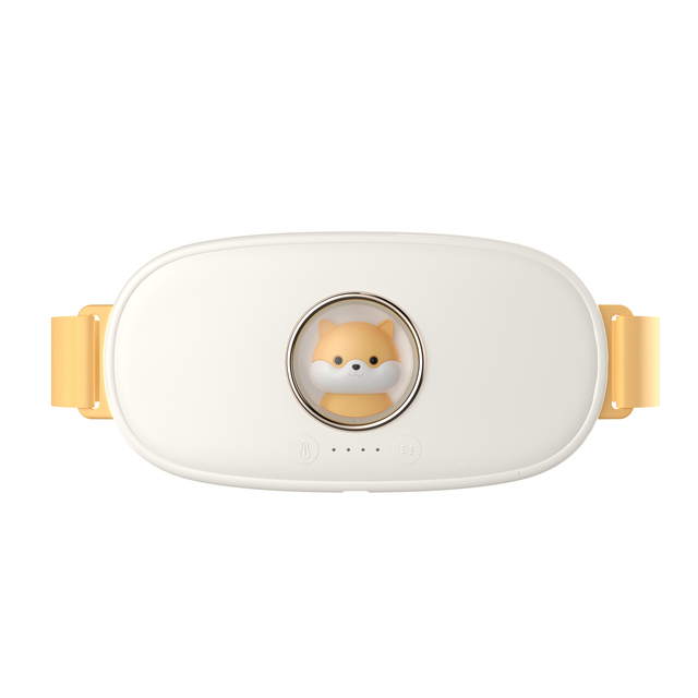 Uareliffe Verlichten Menstruatiepijn Warm Paleis Riem Baarmoeder Acupunctuurpunten Vibrerende Stimulator Constante Temperatuur Verwarming Schudden Riem: White