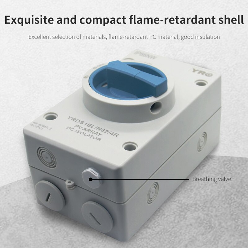 Photovoltaic Electrical Isolator Solar Switch PV Photovoltaic DC Switch 1000V 32A Outdoor Waterproof IP66 With TUV CE SAA RCM