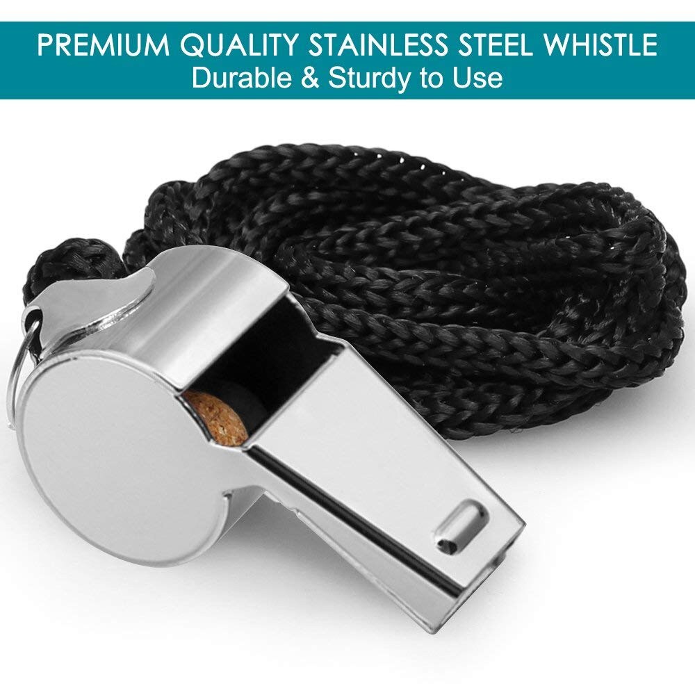 5Pcs Metal Stainless Steel Referee Judge Whistle Survival Emergency Tools Outdoor emergency survival whistle football basketball