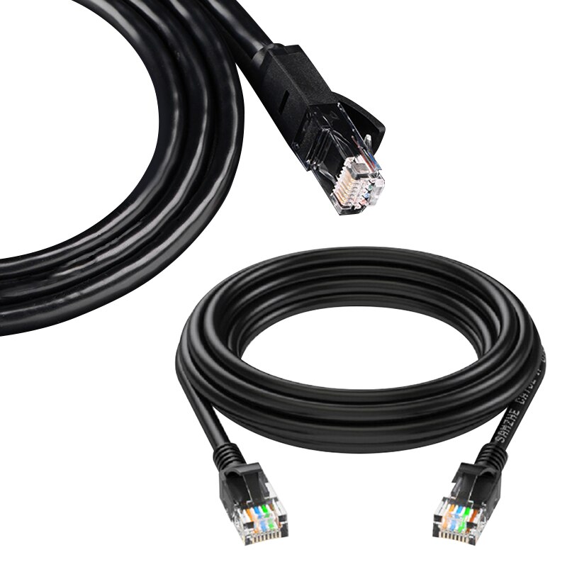 Durable Black CAT5 RJ45 Ethernet LAN Network Patch Lead Cable Flexible Anti-interference Extension Cord For PC Router TXTB1