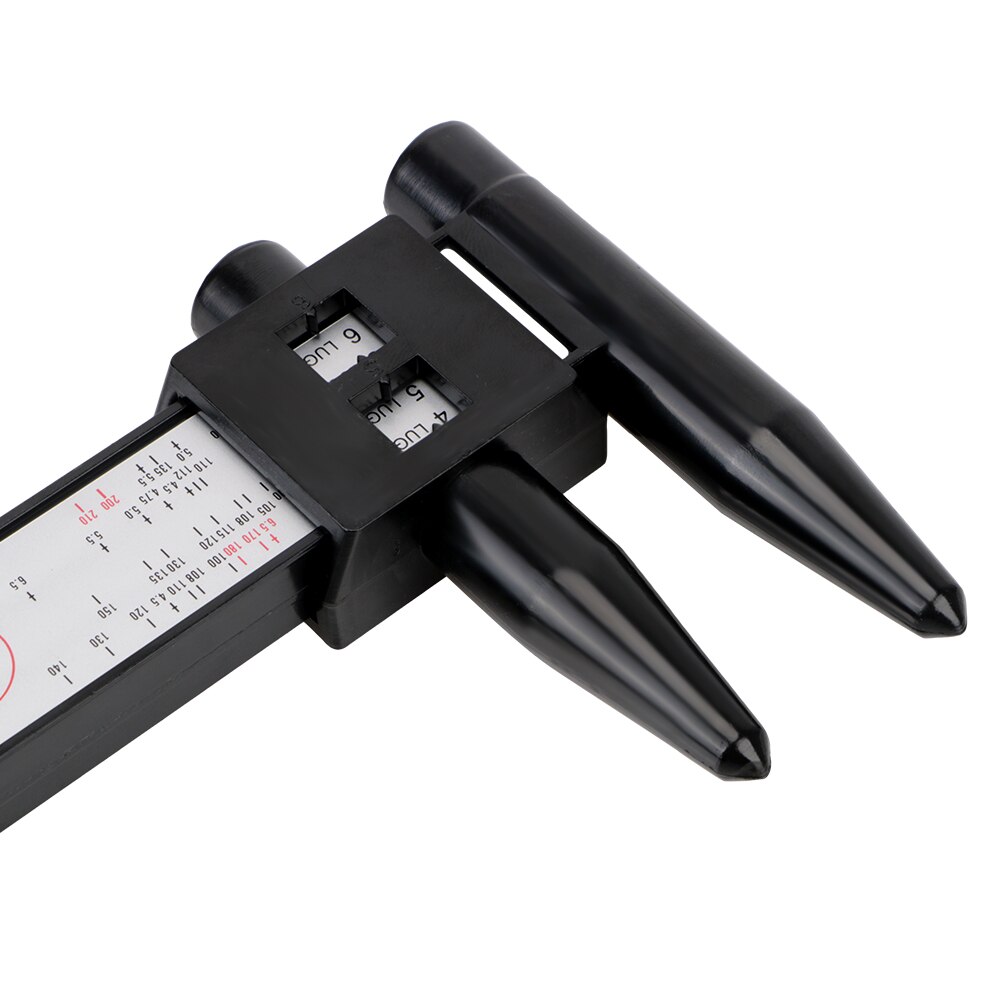 8 LUG Black PCD Caliper Wheels Wheel Rim Bolt Pattern Hole Distance Measuring Tool Modified Hole Distance Ruler