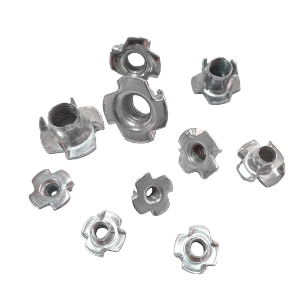 10 stuks/partij  m3 m4 m5 m6 m8 m10 m12 verzinkte vierklauwmoeren luidsprekermoer t-moer blinde getande t-moer meubelbeslag schroef