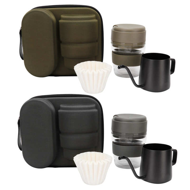 Hand Brewed Coffee Pot Set Travel Manual Coffe Maker with Cup for Brewing Coffee Manual Coffe Equipment