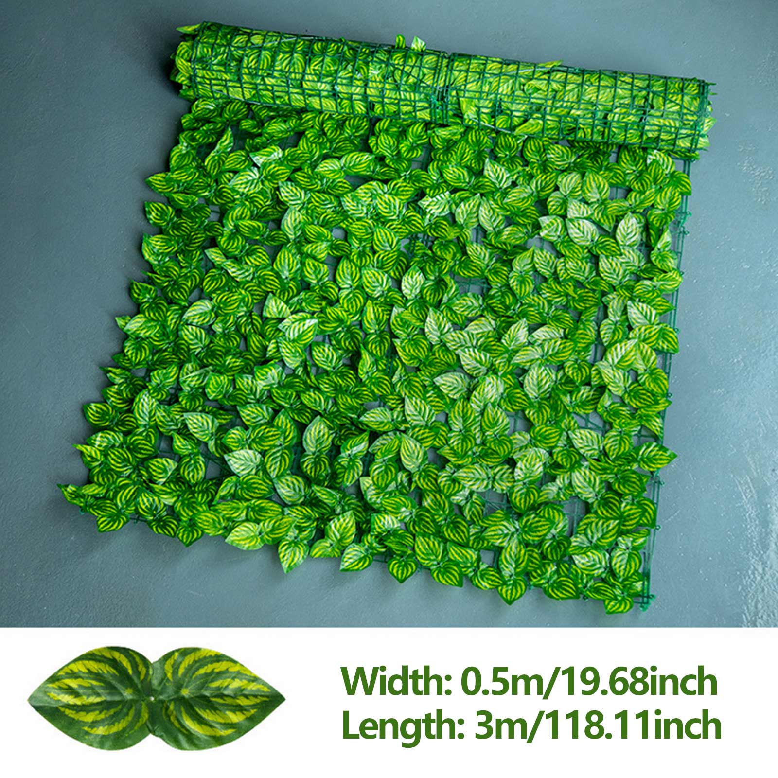 Privacy Fence Screen, Artificial Leaf Hedges Fence Wall Panel Screen Decoration for Home Garden Backyard Decor 20x118in
