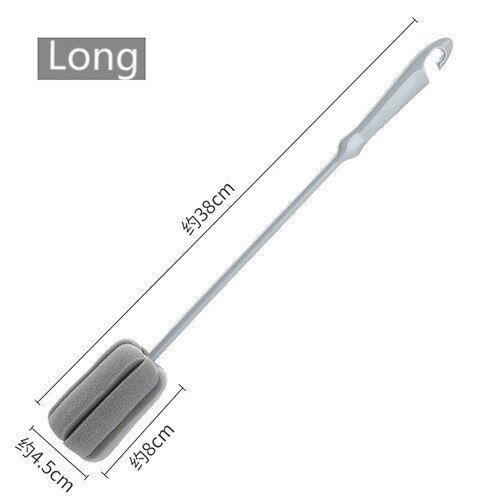 1Pc Cup Borstel Lange Steel Borstel Praktische Keuken Cleaning Tools Spons Borstel Voor Wijnglas Fles Koffie Thee Glazen Beker mok