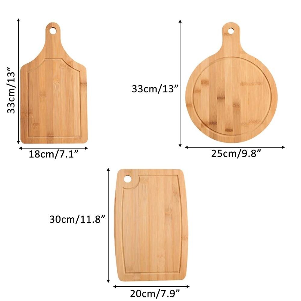 Wooden Pizza board Round with Hand Pizza Baking Tray Pizza Stone Cutting Board Platter Pizza Cake Bakeware Tools