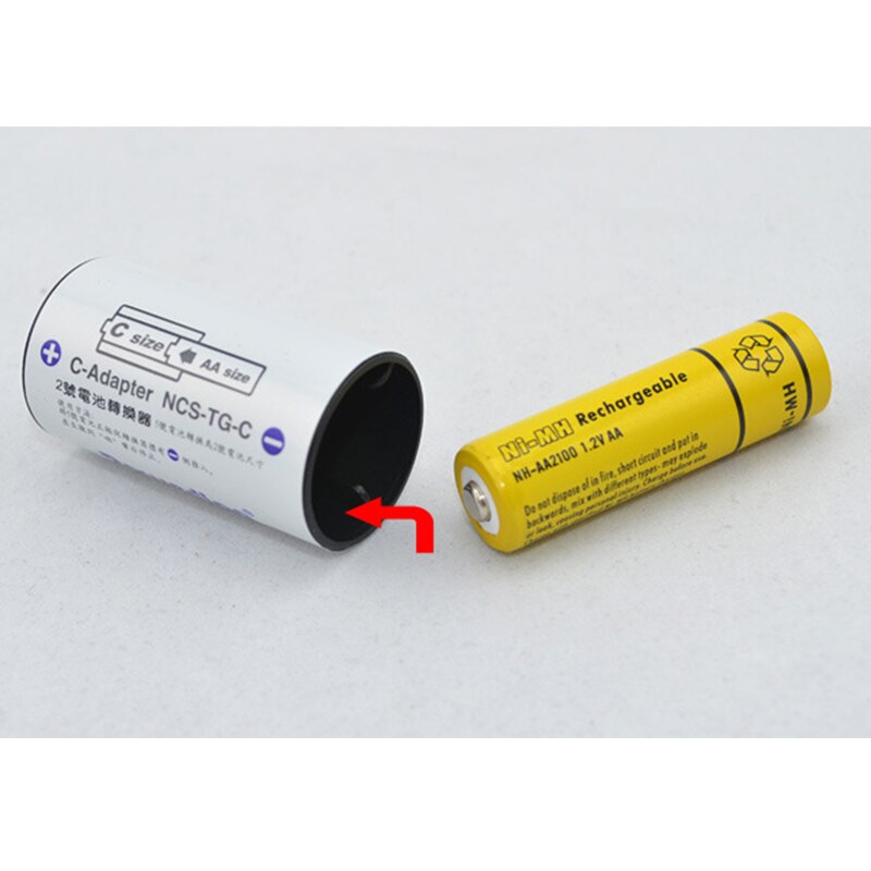 Batterij Adapter Converter NCS-TG-C Aa R6 Naar C R14 C-Size