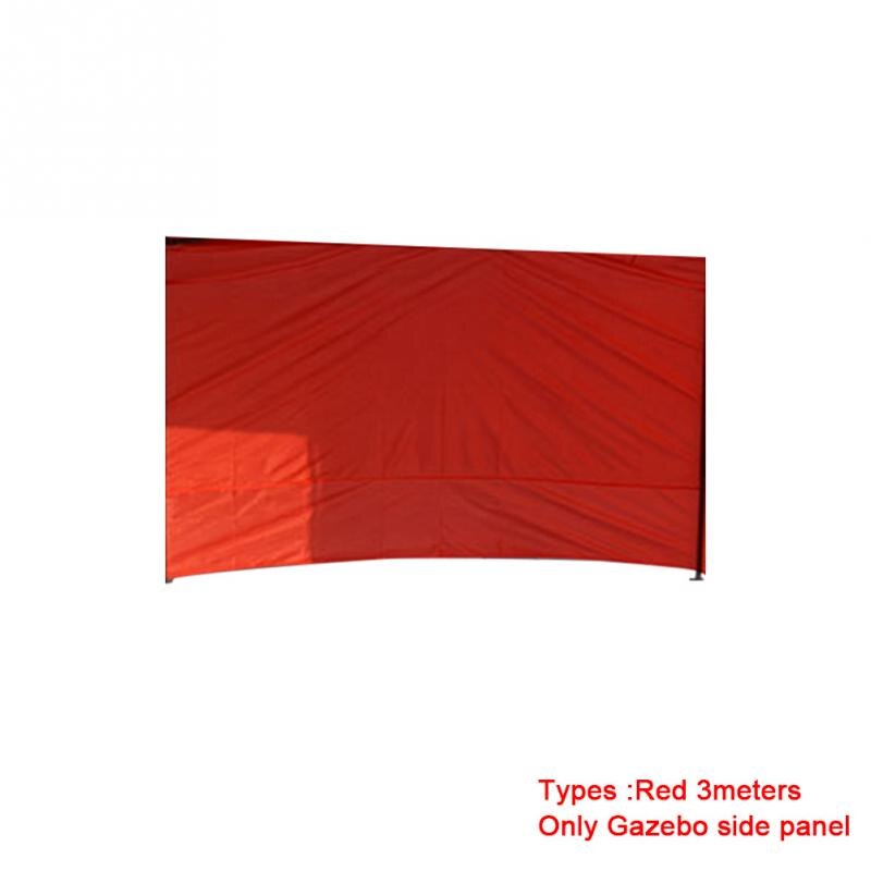 Outdoor Tent Accessories Gazebo Side Panel Durable Sidewall Anti-UV Oxford Cloth Protect Wind Cold Rain Support Washing Reused: Red 3meters 1