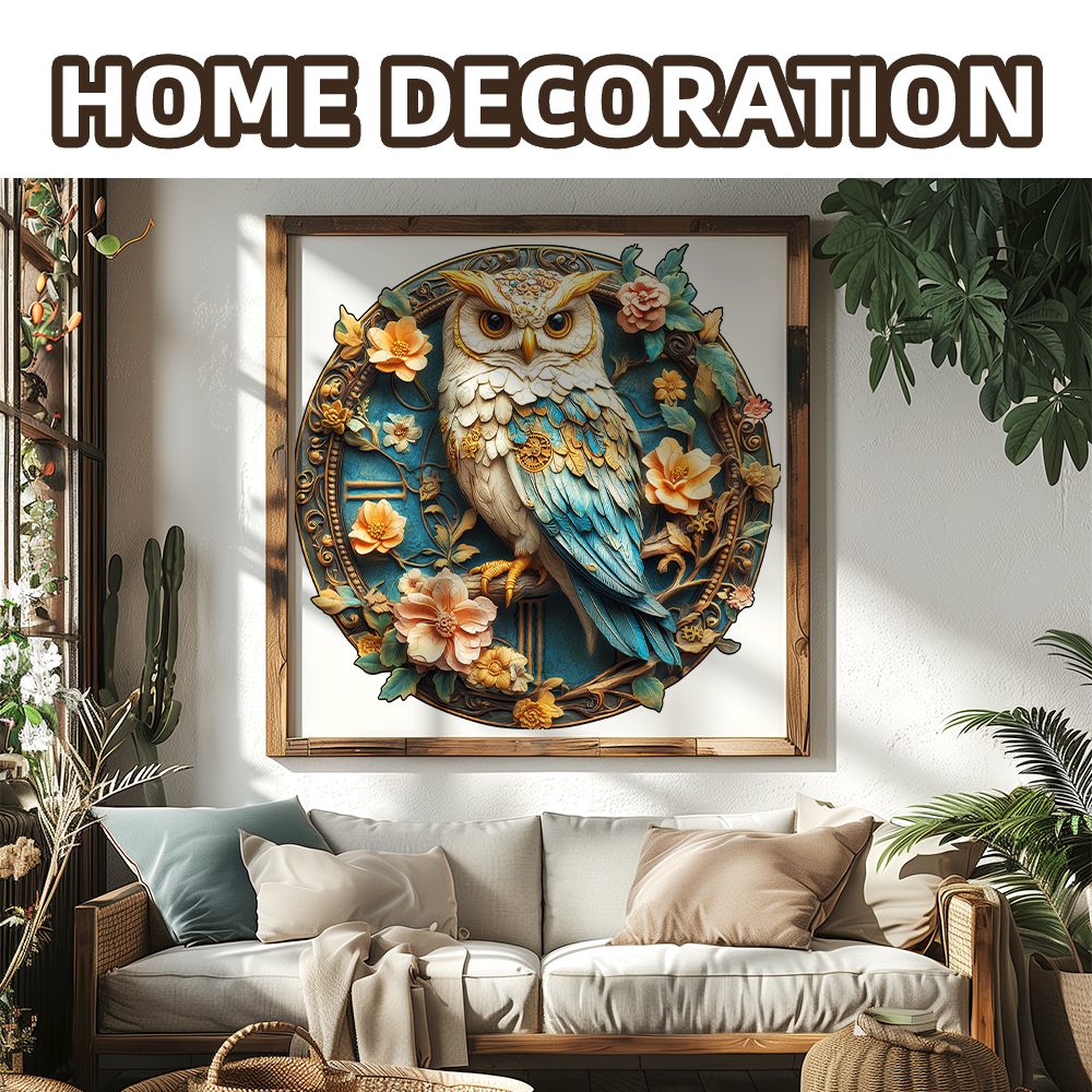 Wooden Puzzles for Adults, Parrots Flower Wooden Jigsaw Puzzles Medium,Unique Shape Animal Adult Puzzles, Irregular Wood Puzzles