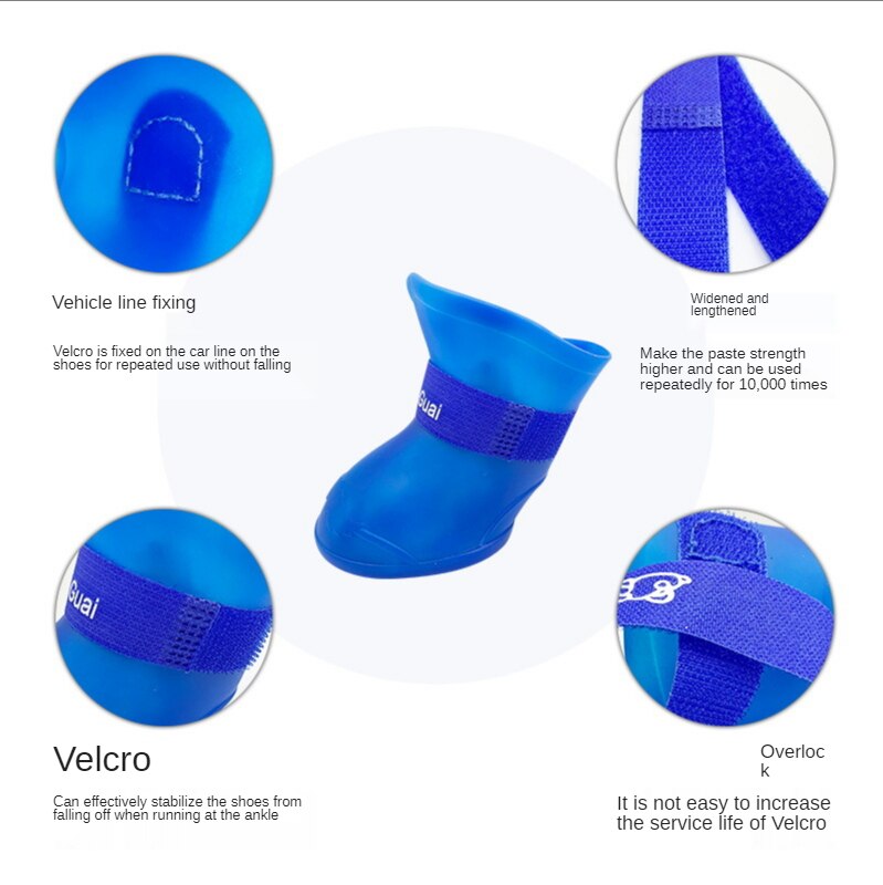 S Dog Shoes Pet Waterproof rain Balloon Rubber Boots Footwear cat Socks For small dogs Corgi Teddy Bichon